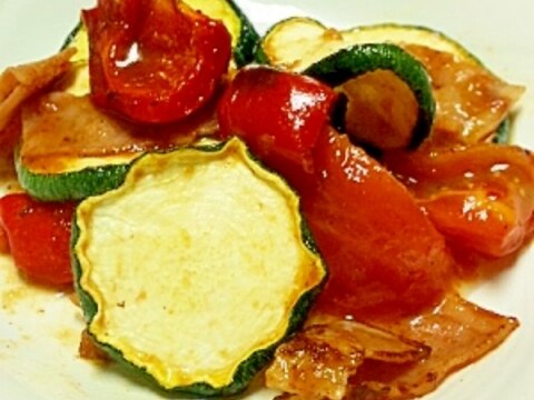 オーブン焼きズッキーニの彩サラダ